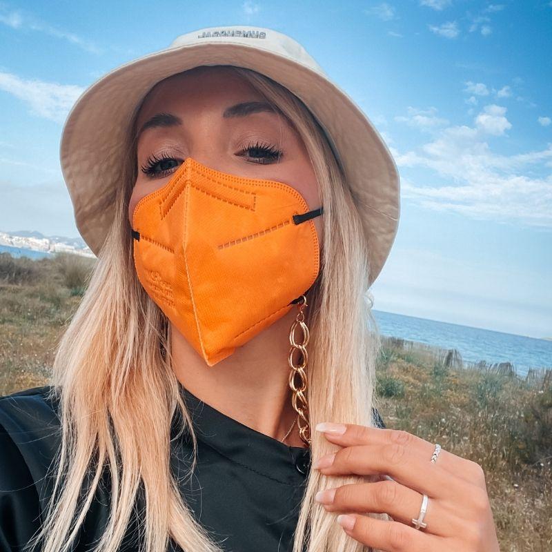 Orange FFP2 Schutzmasken Zertifiziert 