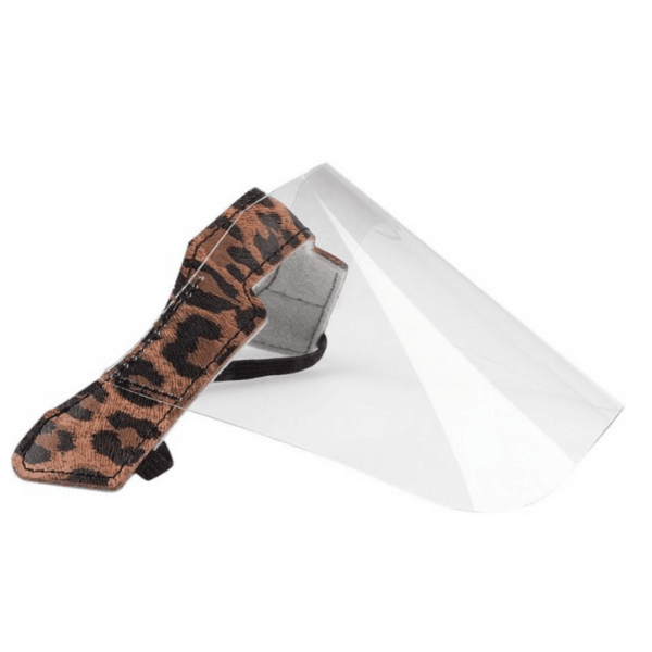 Face Shield | Gesichtsschild Leopard | Visier Maske kaufen | Gesichtsvisier Schweiz | Mini-Visier Maske für Damen und Herren | Corona Visier Maske mit Style | Fashion Face Shield Mask Switzerland