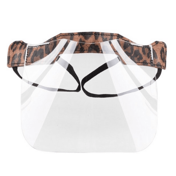 Face Shield | Gesichtsschild Leopard | Visier Maske kaufen | Gesichtsvisier Schweiz | Mini-Visier Maske für Damen und Herren | Corona Visier Maske mit Style | Fashion Face Shield Mask Switzerland