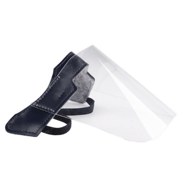 Face Shield | Gesichtsschild Prestige | Gesichtsvisier in schwarz, blau und dunkelbraun | Visier Maske kaufen | Gesichtsvisier Schweiz | Mini-Visier Maske für Damen und Herren | Corona Visier Maske mit Style | Fashion Face Shield Mask Switzerland