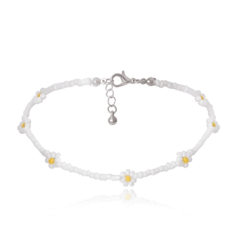 Farbige Perlen Halskette Blumen Daisy