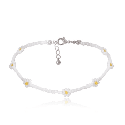 Farbige Perlen Halskette Blumen Daisy