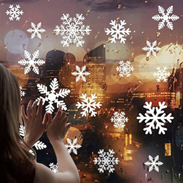 Fenster Deko Sticker Schneeflocken