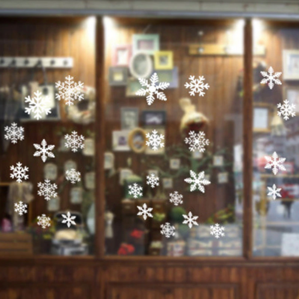 Fenster Deko Sticker Schneeflocken