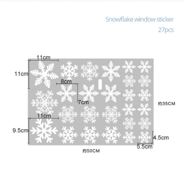Fenster Deko Sticker Schneeflocken