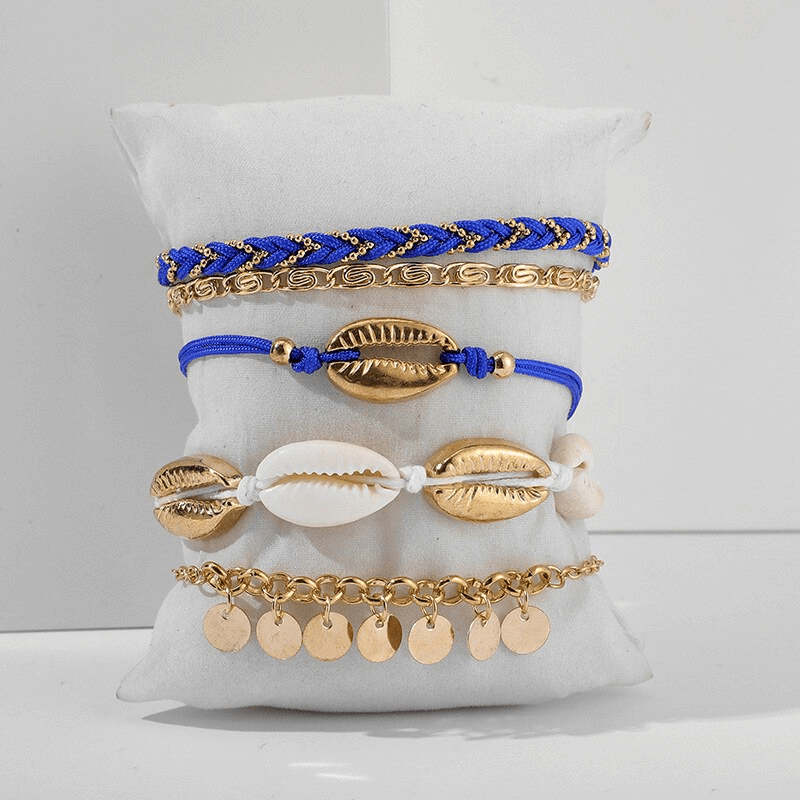 Muschel Fusskette Armketten Set 