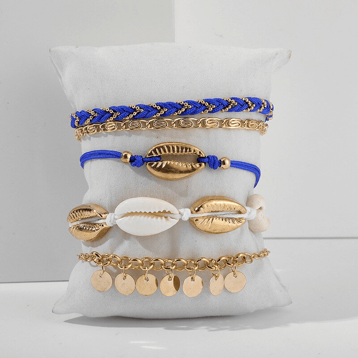 Muschel Fusskette Armketten Set 