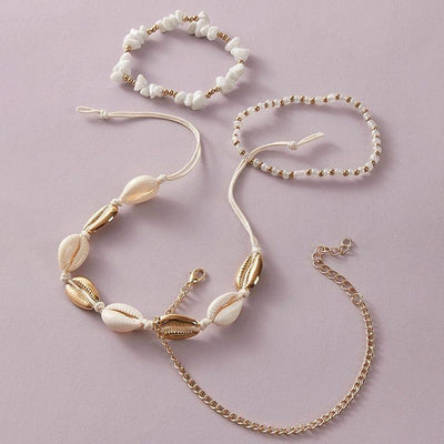 Muschelketten Fussketten Armketten Boho Beach Schmuck