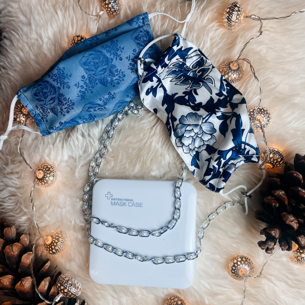 Maskenset Blue Flowers