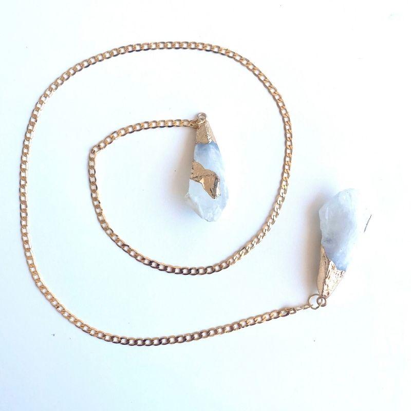 Festival Gipsy Schmuck aus Edelsteinen Quarz weiss