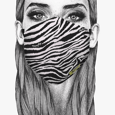 Hygienemaske Gesichtsmaske Fashion Maske Baumwolle mit FilterStoffmaske Animal Print Zebra Muster | Maske Covid19 Schweiz kaufen | Fashion Style Designer Maske
