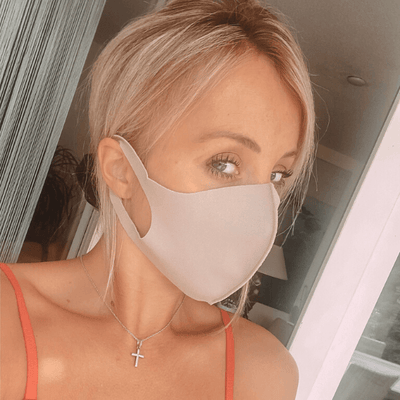 one size Gesichtsmaske Neopren Microfaser Stoffmaske Schweiz beige / hautfarbig