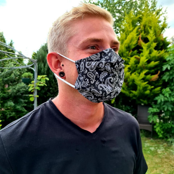 Gesichtsmaske Bandana Schwarz