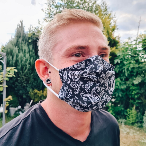 Gesichtsmaske Bandana Schwarz