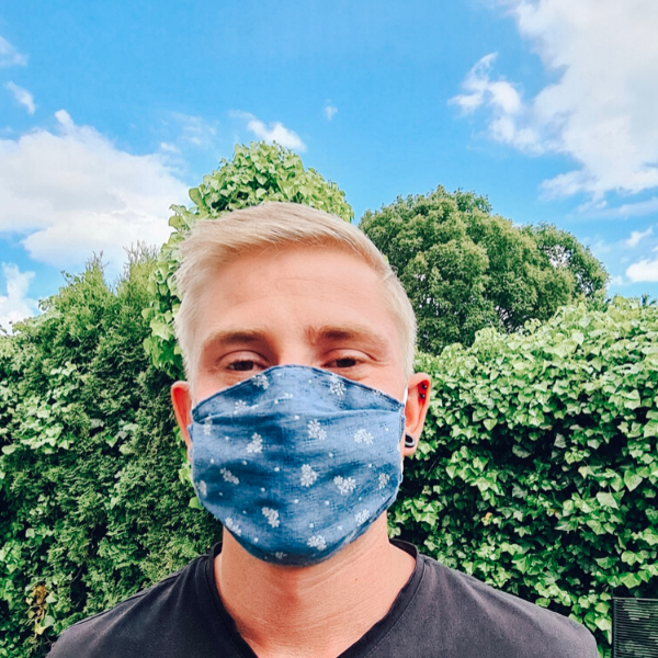 Herren Gesichtsmaske Hygienemaske Mundschutz Fashion schwarz