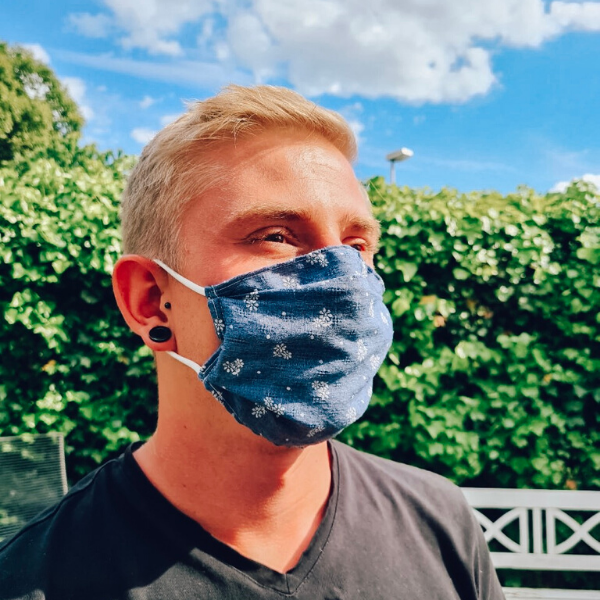 Herren Gesichtsmaske Hygienemaske Mundschutz Fashion schwarz