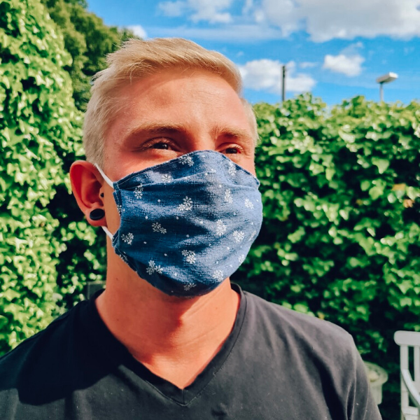 Herren Gesichtsmaske Hygienemaske Mundschutz Fashion schwarz