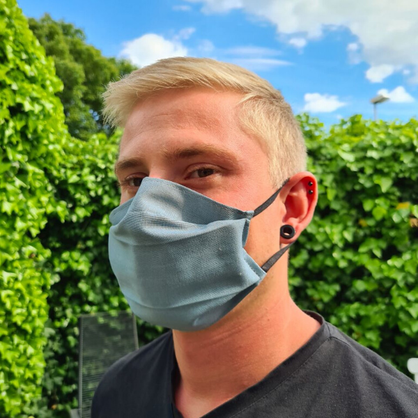 Herren Gesichtsmaske Hygienemaske Mundschutz Fashion schwarz