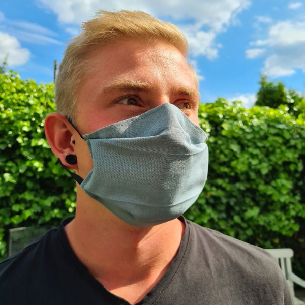 Herren Gesichtsmaske Hygienemaske Mundschutz Fashion schwarz