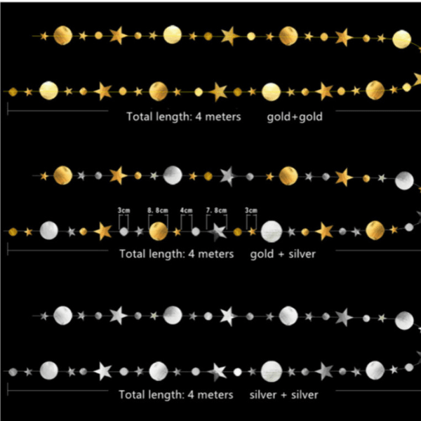 Girlanden Dekoration Circle Stars
