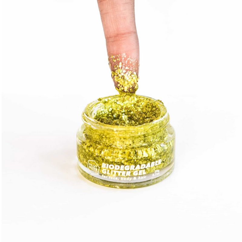 Goldenes Glitzer Gel - Make-Up Festival Glitzer Gel fuer Gesicht, Koerper und Haare 
