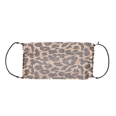 Leopard Glitzermaske Gesichtsmaske Fashion Alltagsmaske Hygienemaske Accessoire Glitzer Bling Bling