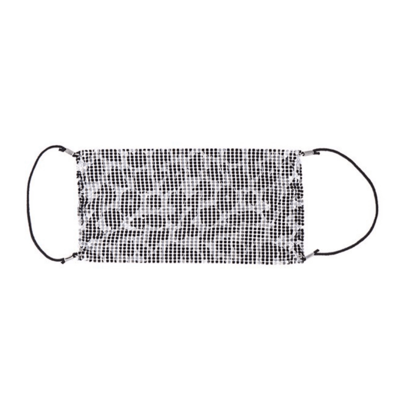 Silber Leopard Muster Mundschutz Glitzer Maske Schmuck Fashion Accessoire