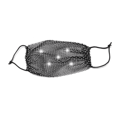 Schwarze Glitzer maske Gesichtsmaske - Maske für über Einwegmaske