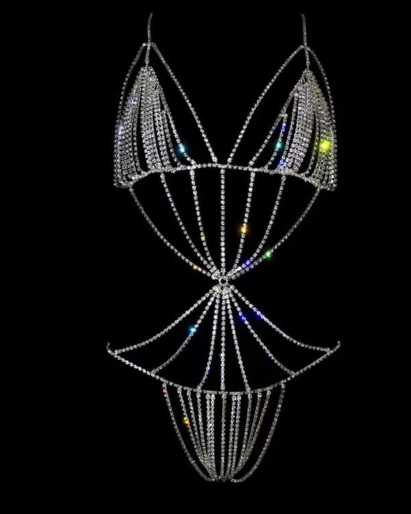 SUNMME Körperkette Damen Gold - BH Schmuck & Party Accessoire