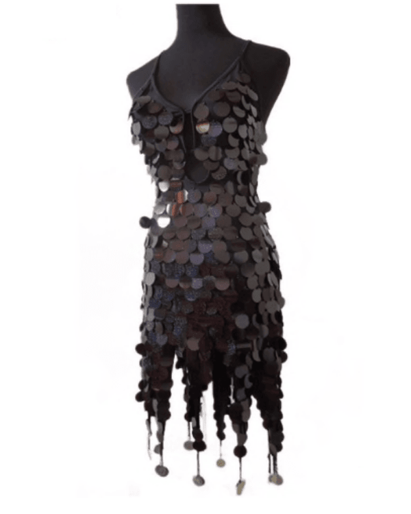 Schwarzes Paillette Glitzer Kleid Festival Party Fashion Just Style Schweiz