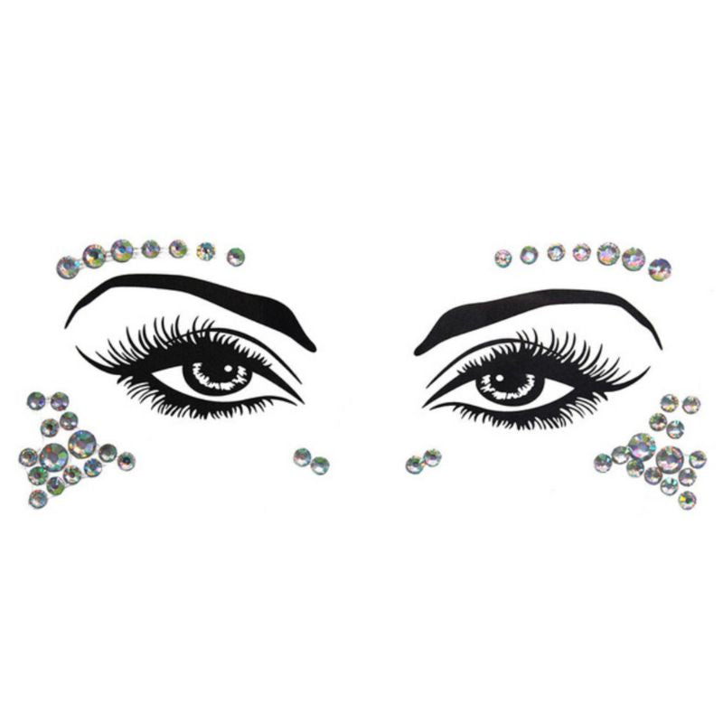 Festival Glitzer Steine zum Aufkleben - Runde Kristall Strasssteine Kreise Glitzer Steine zum aufkleben - Gesichts Glitzer Make-Up