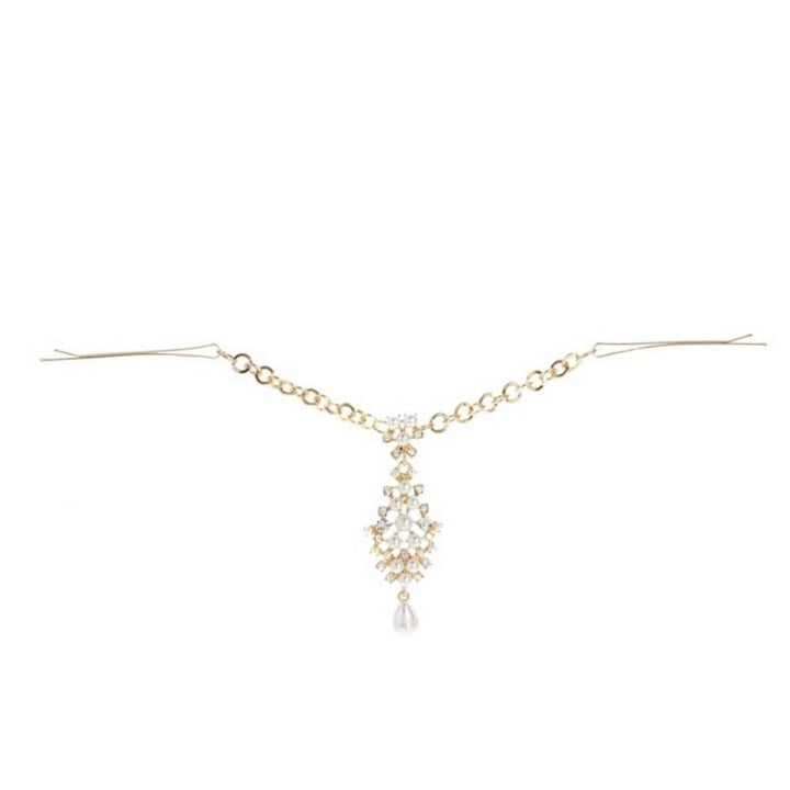 Haarschmuck Perlen Kopfkette - Kopfkette Schmuck fuer Hochzeit 