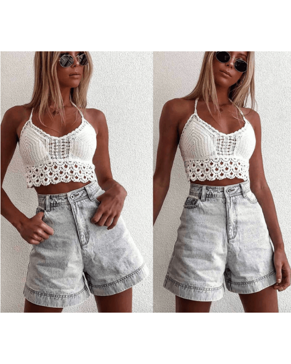 Häkeltop Crochet Top Crop Top Bohemian