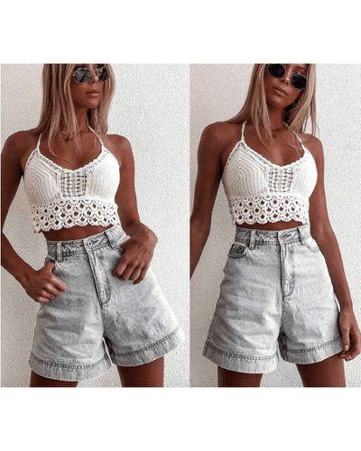 Häkeltop Crochet Top Crop Top Bohemian
