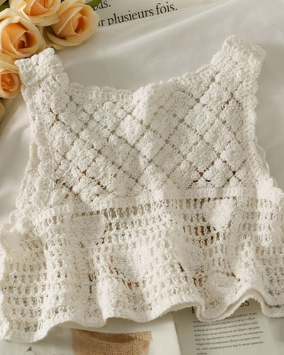 Suesses Damen Haekel Crochet Top mit Mustern 