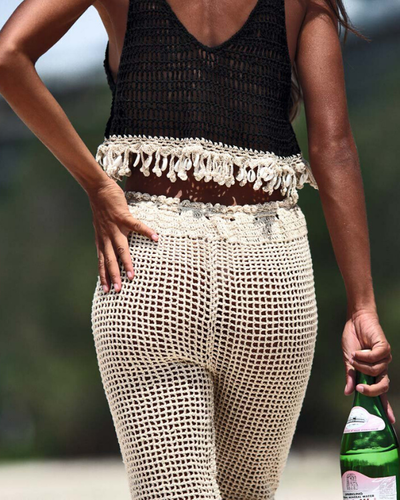 Crochet Häkeltop Beach Bohemian Muschel Fashion