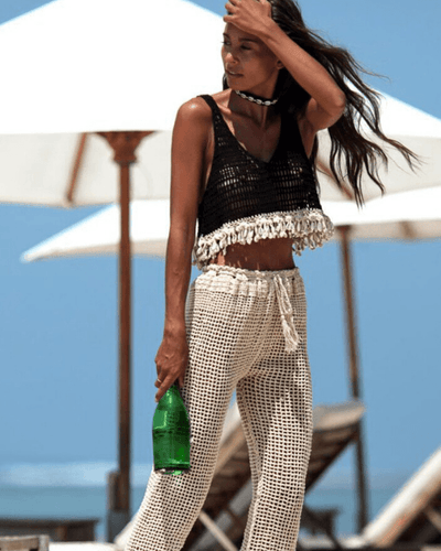 Crochet Häkeltop Beach Bohemian Muschel Fashion