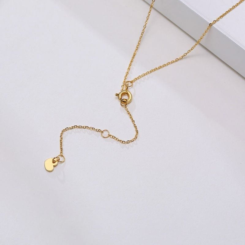 Goldene feine Damen Halskette Choker mit Herz Symbol beim Verschluss 