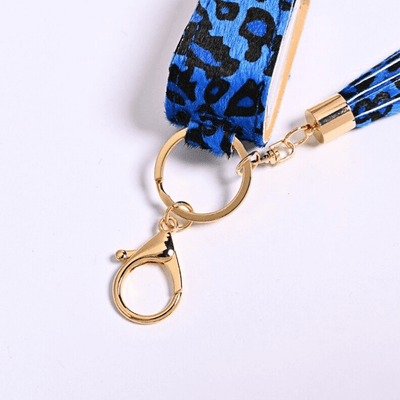 Hand Desinfektionsanhänger mit Karabinerhaken und Leopard Muster