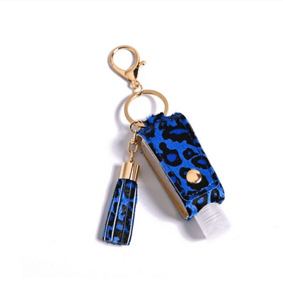 Blaue Leopard Anhänger Desinfektionsspender Hand Desinfektionsmittel 