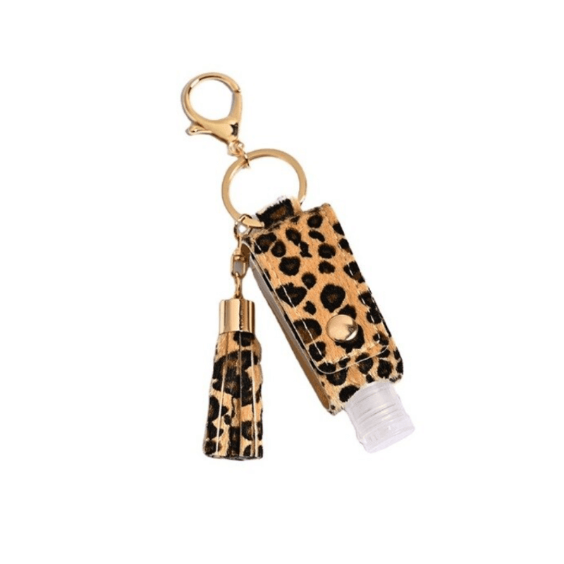 Leopard Desinfektionsmittel Spender Handtasche Schlüsselbund