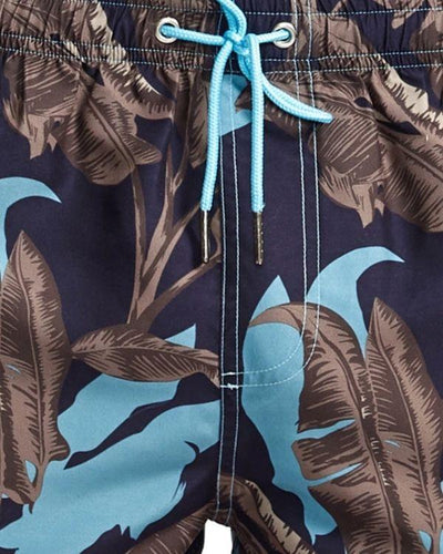 Blaue Braune Männer Badehose Badeshorts Herren 