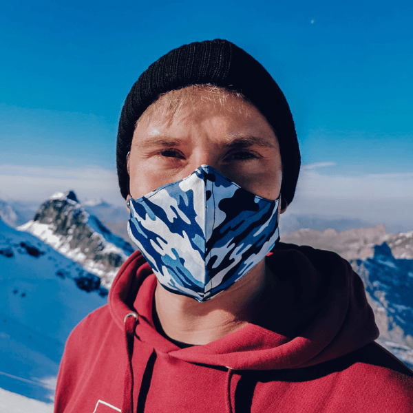 Herren Seidenmaske Camouflage | Militär Muster Stoffmaske für Männer | Männer Stoffmaske Schweiz | Herren Masken Schweiz 