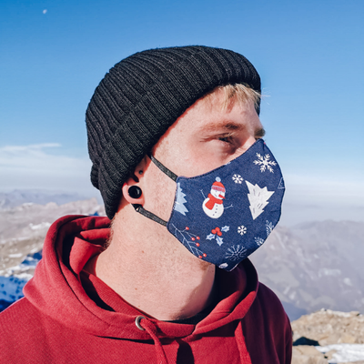 Herren Seidenmaske | Männer Stoffmaske | Weihnachtsmaske für Männer | Stoffmaske aus Seide für Männer