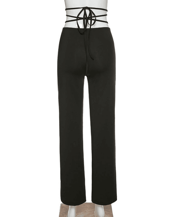 Schwarze Elastische Street Style Party Hose