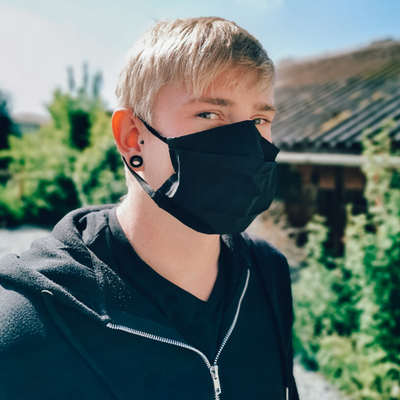 Gesichtsmaske Stoffmaske Herren schwarz Baumwolle Schweiz