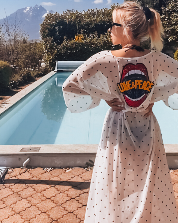 Peace and love kimono dress store
