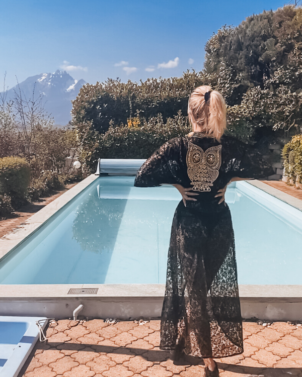 Kimono Ibiza Moonci Bohemian Spitzen Cover Up Fashion  golden Patch