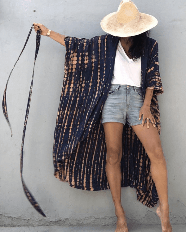 Kimono mit Gurt aus Baumwolle