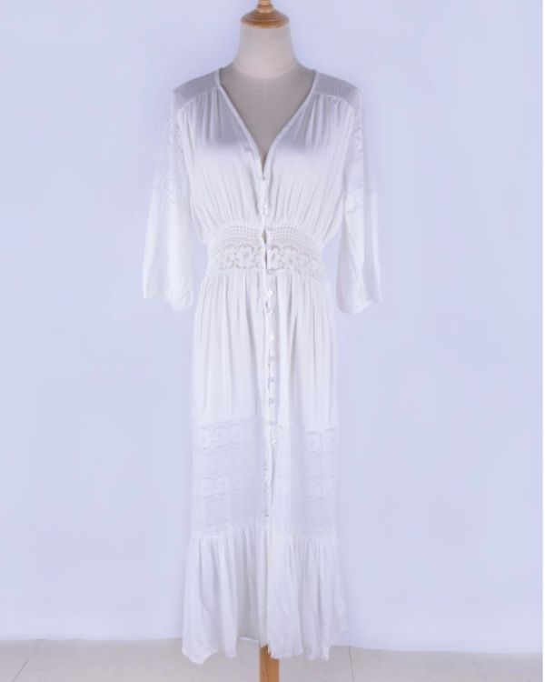 Langer weisser Kimono Coco